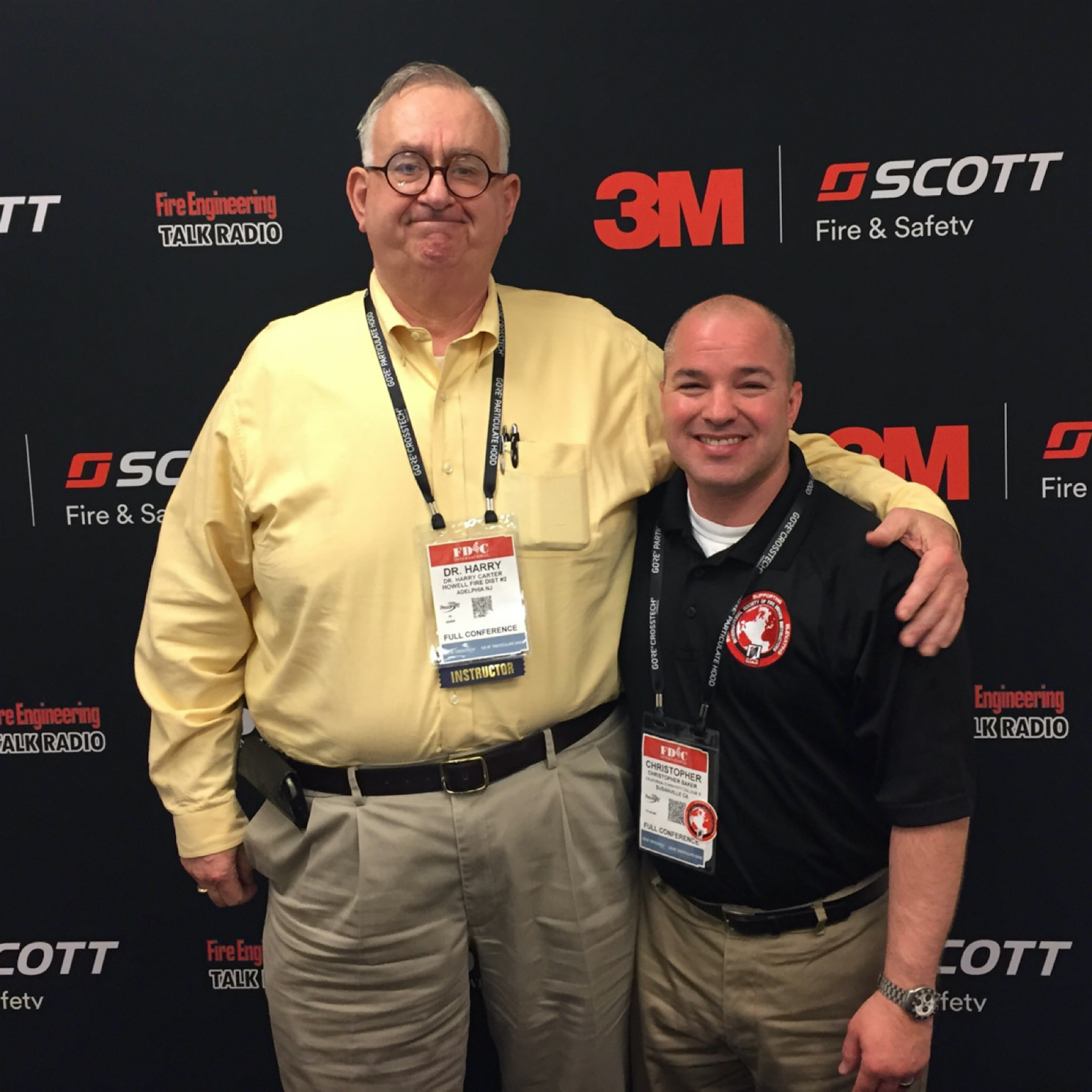 Fire Department Instructors Conference (FDIC) 2018: (L) Dr. Harry R. Carter, FIFireE, CFO